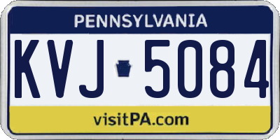 PA license plate KVJ5084