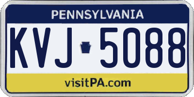 PA license plate KVJ5088