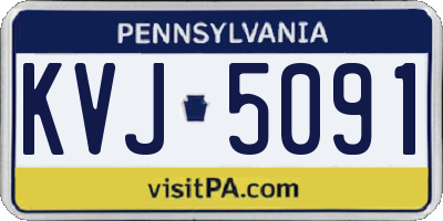 PA license plate KVJ5091
