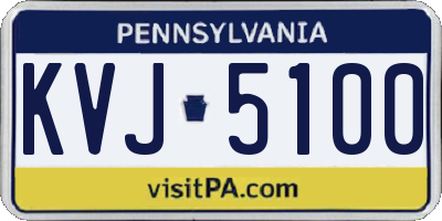 PA license plate KVJ5100