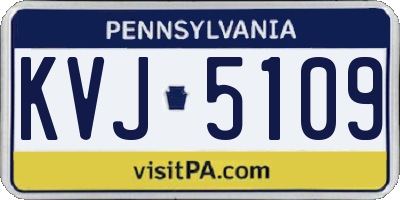 PA license plate KVJ5109