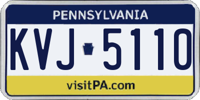 PA license plate KVJ5110