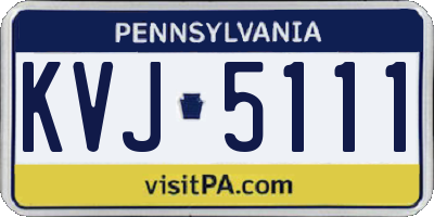 PA license plate KVJ5111
