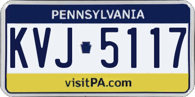 PA license plate KVJ5117