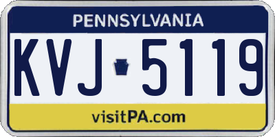 PA license plate KVJ5119