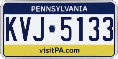 PA license plate KVJ5133