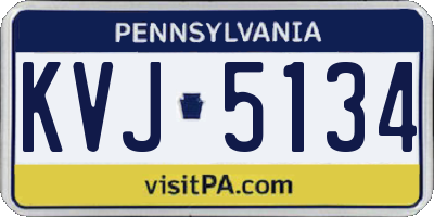 PA license plate KVJ5134