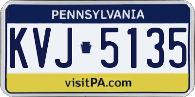 PA license plate KVJ5135