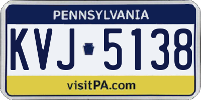 PA license plate KVJ5138