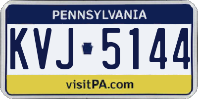 PA license plate KVJ5144