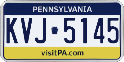PA license plate KVJ5145