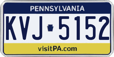 PA license plate KVJ5152