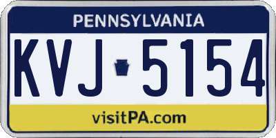 PA license plate KVJ5154