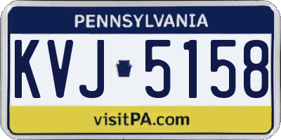 PA license plate KVJ5158