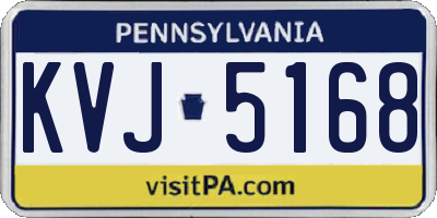 PA license plate KVJ5168