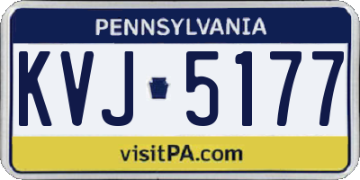 PA license plate KVJ5177