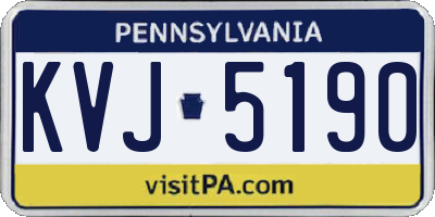 PA license plate KVJ5190