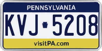 PA license plate KVJ5208