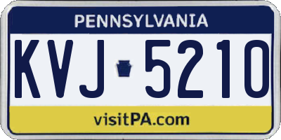 PA license plate KVJ5210