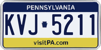 PA license plate KVJ5211