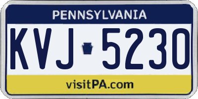 PA license plate KVJ5230