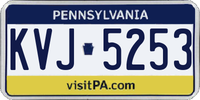 PA license plate KVJ5253