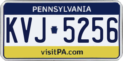 PA license plate KVJ5256
