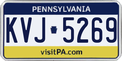 PA license plate KVJ5269
