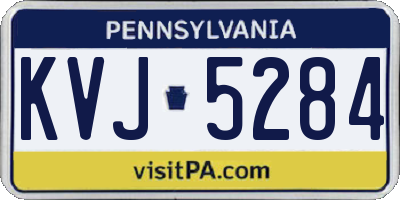 PA license plate KVJ5284