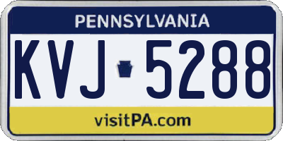 PA license plate KVJ5288