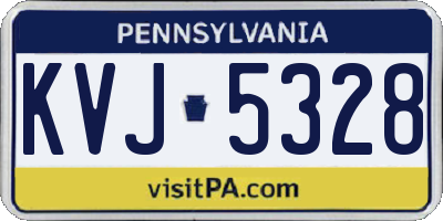 PA license plate KVJ5328