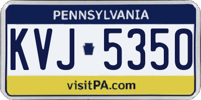 PA license plate KVJ5350