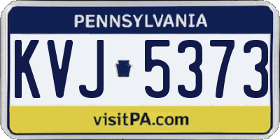 PA license plate KVJ5373