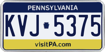 PA license plate KVJ5375