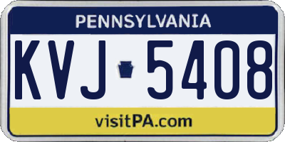 PA license plate KVJ5408