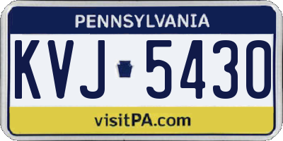 PA license plate KVJ5430