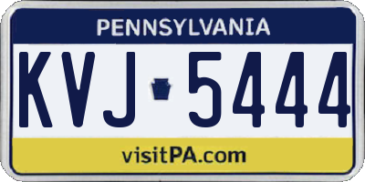 PA license plate KVJ5444
