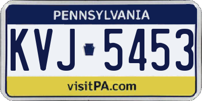 PA license plate KVJ5453