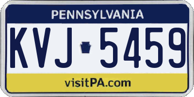 PA license plate KVJ5459