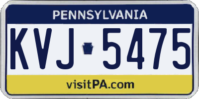 PA license plate KVJ5475