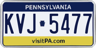 PA license plate KVJ5477
