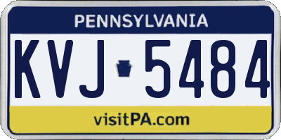 PA license plate KVJ5484