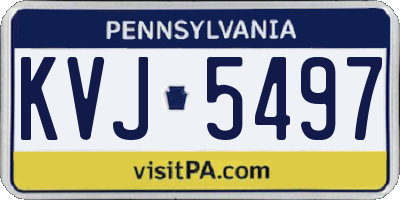 PA license plate KVJ5497