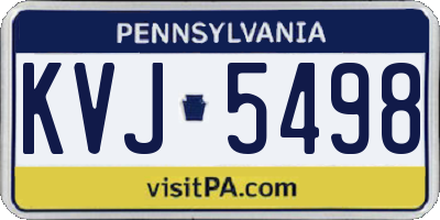 PA license plate KVJ5498