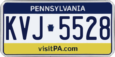 PA license plate KVJ5528