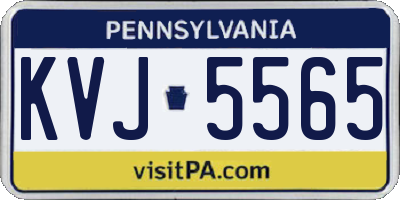 PA license plate KVJ5565
