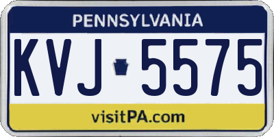 PA license plate KVJ5575