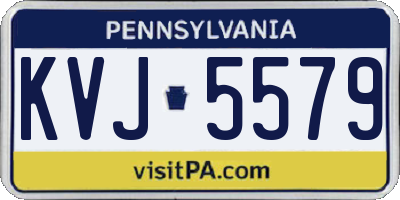 PA license plate KVJ5579