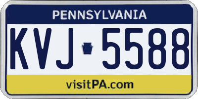 PA license plate KVJ5588
