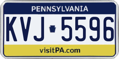 PA license plate KVJ5596